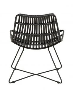 Westwing Collection Fauteuil bohème noir Costa, larg. 64 x prof. 64 cm -Jardin Soldes Boutique Fauteuil boheme noir Costa 5