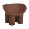 Fauteuil design brun Roly Poly, larg. 84 x prof. 57 cm -Jardin Soldes Boutique Fauteuil design brun Roly Poly