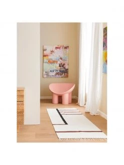 Fauteuil design rose Roly Poly, larg. 84 x prof. 57 cm -Jardin Soldes Boutique Fauteuil design rose Roly Poly 2