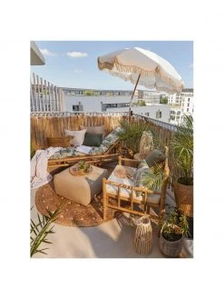 Lene Bjerre Fauteuil en bambou assise rembourrée Mandisa, larg. 70 x prof. 70 cm -Jardin Soldes Boutique Fauteuil en bambou assise rembourree Mandisa 2