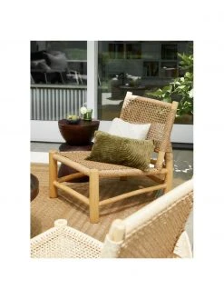 Bizzotto Fauteuil lounge bohème bois de teck Lampok, larg. 62 x haut. 79 cmDisponibilité limitée -Jardin Soldes Boutique Fauteuil lounge boheme bois de teck Lampok 3