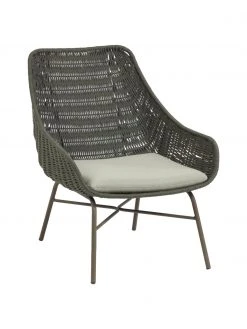 Fauteuil lounge de jardin Abeli, larg. 68 x prof. 67 cm