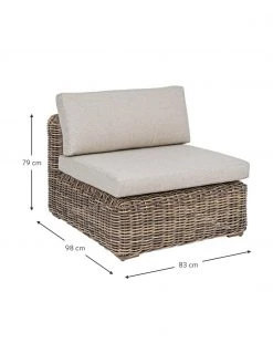 Bizzotto Fauteuil lounge de jardin Coraline, larg. 83 x prof. 98 cm -Jardin Soldes Boutique Fauteuil lounge de jardin Coraline 2