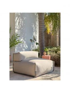 Fauteuil lounge de jardin beige Square, larg. 101 x prof. 101 cm -Jardin Soldes Boutique Fauteuil lounge de jardin beige Square 1