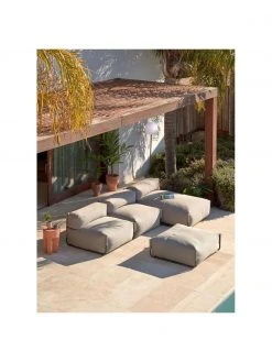 Fauteuil lounge de jardin beige Square, larg. 101 x prof. 101 cm -Jardin Soldes Boutique Fauteuil lounge de jardin beige Square 2