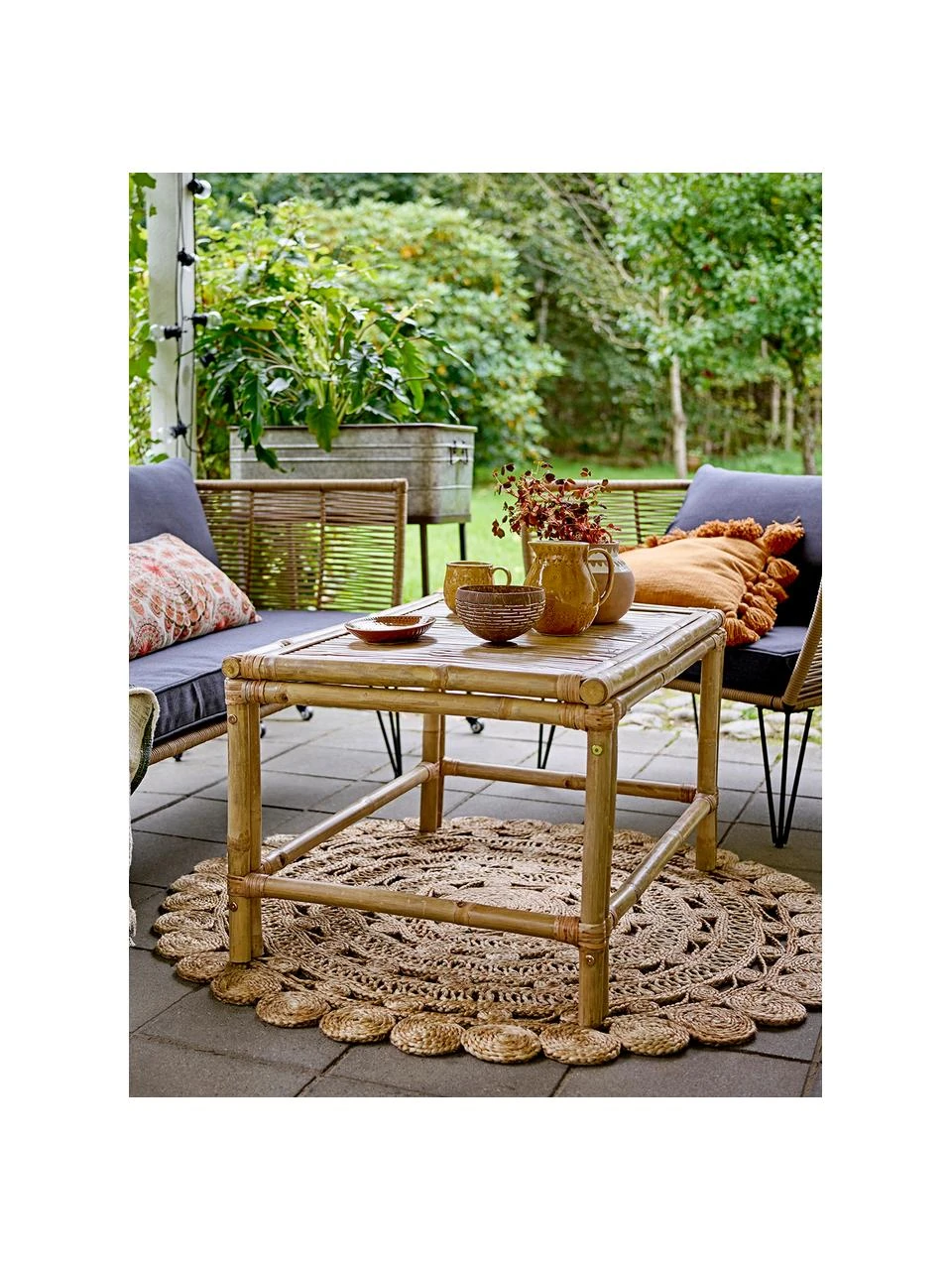 Bloomingville Fauteuil lounge de jardin en plastique tressé Mundo, larg. 87 x prof. 74 cm 4 Bloomingville Fauteuil lounge de jardin en plastique tressé Mundo, larg. 87 x prof. 74 cm – Image 2