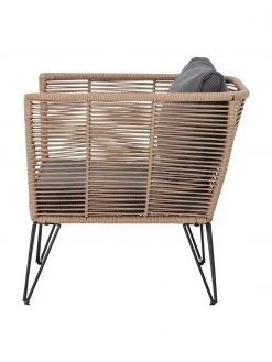 Bloomingville Fauteuil lounge de jardin en plastique tressé Mundo, larg. 87 x prof. 74 cm 12 Bloomingville Fauteuil lounge de jardin en plastique tressé Mundo, larg. 87 x prof. 74 cm -Jardin Soldes Boutique Fauteuil lounge de jardin en plastique tresse Mundo 4