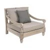 Bizzotto Fauteuil lounge de jardin en teck Bali, larg. 90 x prof. 90 cm -Jardin Soldes Boutique Fauteuil lounge de jardin en teck Bali