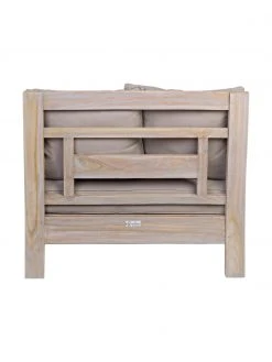 Bizzotto Fauteuil lounge de jardin en teck Bali, larg. 90 x prof. 90 cm -Jardin Soldes Boutique Fauteuil lounge de jardin en teck Bali 4