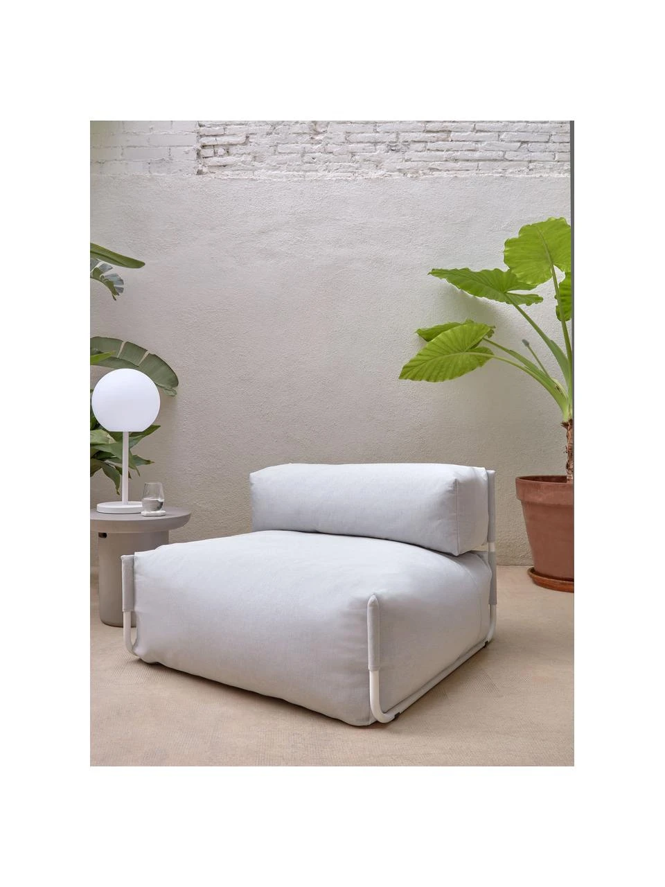 Fauteuil lounge de jardin gris Square, larg. 101 x prof. 101 cm 4 Fauteuil lounge de jardin gris Square, larg. 101 x prof. 101 cm – Image 2