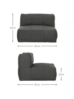 Bizzotto Fauteuil lounge de jardin gris foncé Sparrow, larg. 90 x prof. 87 cm -Jardin Soldes Boutique Fauteuil lounge de jardin gris fonce Sparrow 2