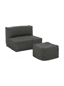 Bizzotto Fauteuil lounge de jardin gris foncé Sparrow, larg. 90 x prof. 87 cm -Jardin Soldes Boutique Fauteuil lounge de jardin gris fonce Sparrow 4