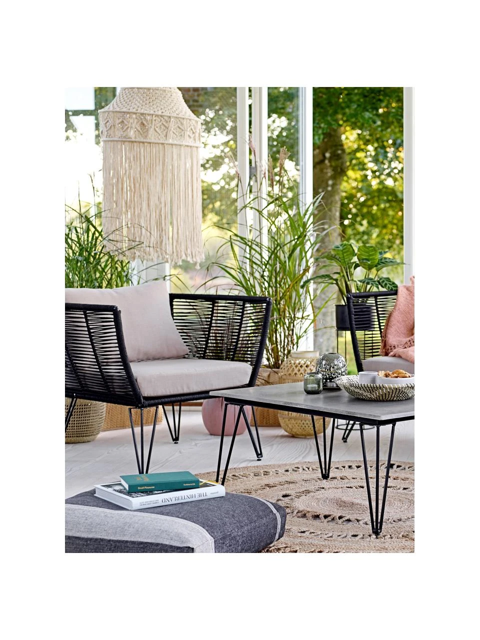 Bloomingville Fauteuil lounge de jardin plastique tressé Mundo, larg. 87 x prof. 74 cm 4 Bloomingville Fauteuil lounge de jardin plastique tressé Mundo, larg. 87 x prof. 74 cm – Image 2
