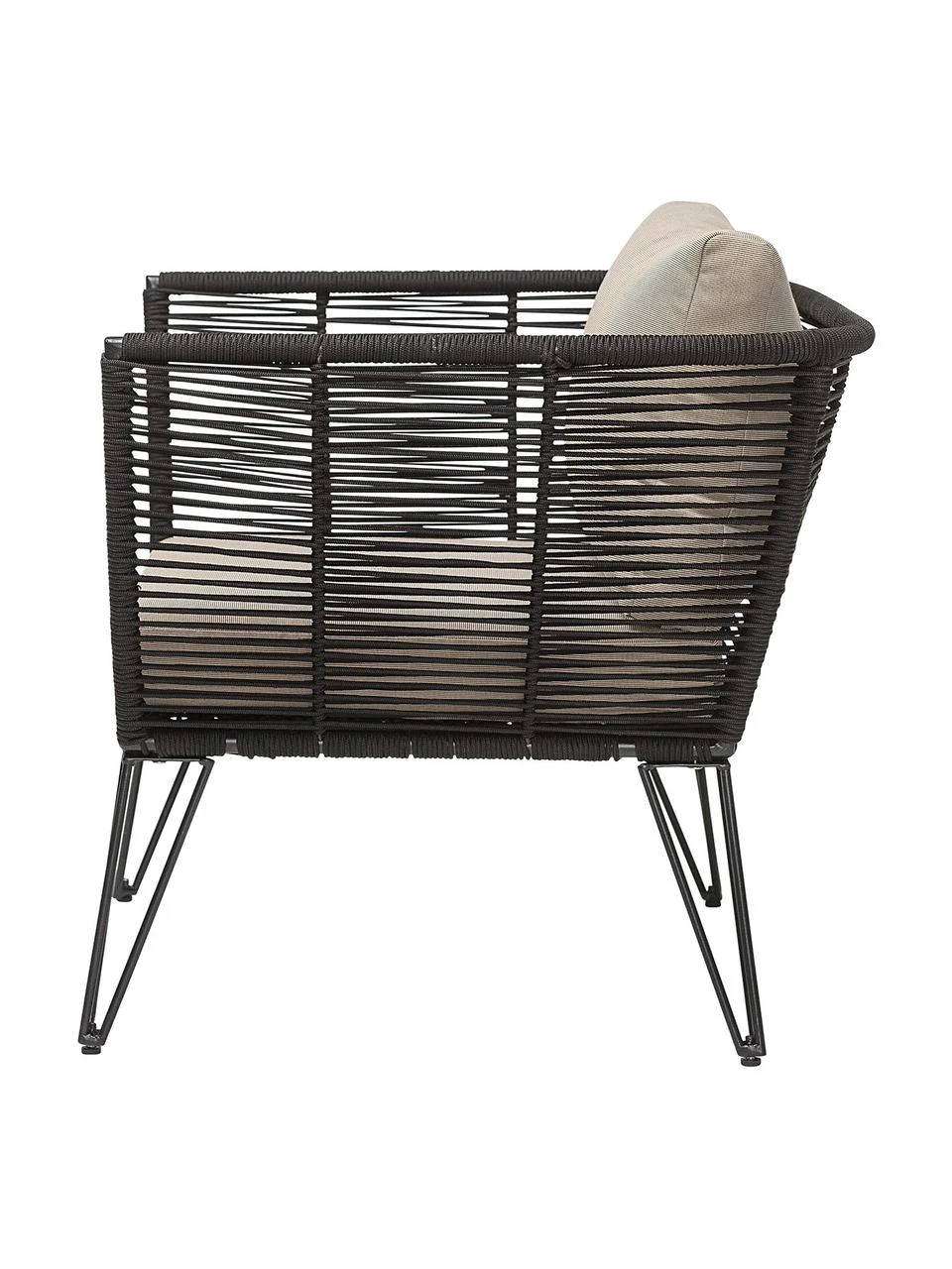 Bloomingville Fauteuil lounge de jardin plastique tressé Mundo, larg. 87 x prof. 74 cm 7 Bloomingville Fauteuil lounge de jardin plastique tressé Mundo, larg. 87 x prof. 74 cm – Image 5