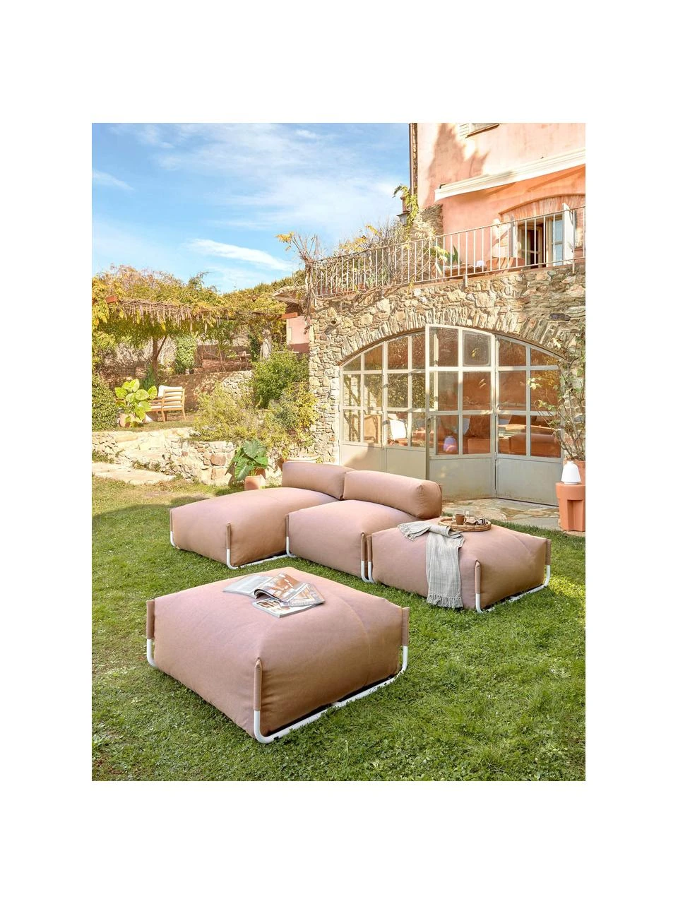 Fauteuil lounge de jardin rose Square, larg. 101 x prof. 101 cm 5 Fauteuil lounge de jardin rose Square, larg. 101 x prof. 101 cm – Image 3
