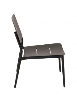 Fauteuil lounge en métal noir Lina, larg. 55 x prof. 59 cm -Jardin Soldes Boutique Fauteuil lounge en metal noir Lina 4