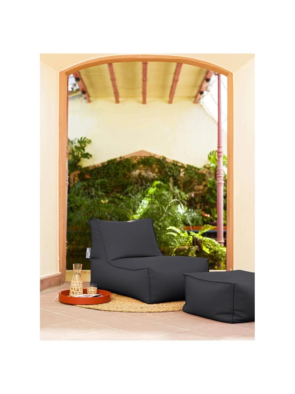 Magma Fauteuil poire de jardin anthracite Korfu, larg. 94 x prof. 60 cm 4 Magma Fauteuil poire de jardin anthracite Korfu, larg. 94 x prof. 60 cm – Image 2