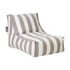 Magma Fauteuil poire de jardin taupe/blanc Korfu, larg. 94 x prof. 60 cm -Jardin Soldes Boutique Fauteuil poire de jardin taupeblanc Korfu