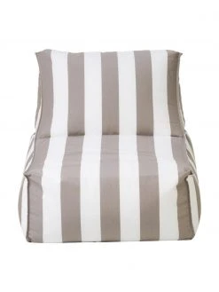 Magma Fauteuil poire de jardin taupe/blanc Korfu, larg. 94 x prof. 60 cm -Jardin Soldes Boutique Fauteuil poire de jardin taupeblanc Korfu 3