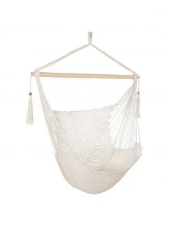 Bizzotto Fauteuil suspendu à franges Kauana, larg. 100 x haut. 130 cm