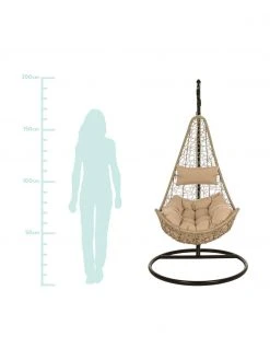 Bizzotto Fauteuil suspendu à structure en métal Amirantes, larg. 74 x haut. 127 cm -Jardin Soldes Boutique Fauteuil suspendu a structure en metal Amirantes 2