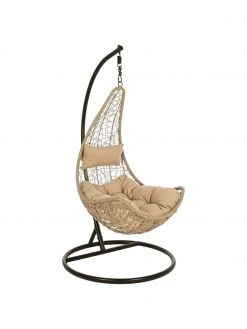 Bizzotto Fauteuil suspendu à structure en métal Amirantes, larg. 74 x haut. 127 cm