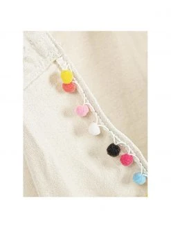 Bizzotto Fauteuil suspendu avec pompons Pon-Pon, larg. 135 x long. 100 cm -Jardin Soldes Boutique Fauteuil suspendu avec pompons Pon Pon 2