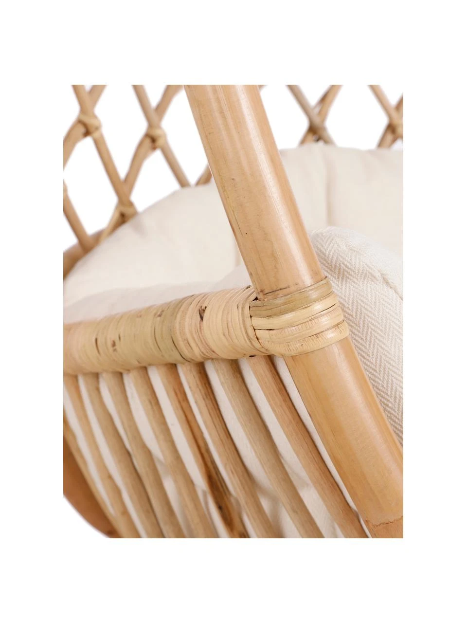 Fauteuil suspendu en rotin avec coussin d'assise Siena, larg. 90 x haut. 106 cm 7 Fauteuil suspendu en rotin avec coussin d'assise Siena, larg. 90 x haut. 106 cm – Image 5