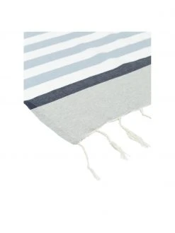 Fouta rayé à franges Arcachon, larg. 100 x long. 200 cm -Jardin Soldes Boutique Fouta raye a franges Arcachon 7