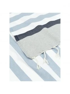 Fouta rayé à franges Arcachon, larg. 100 x long. 200 cm -Jardin Soldes Boutique Fouta raye a franges Arcachon 8