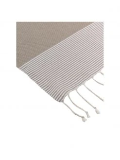 Fouta rayé à franges Ibiza, larg. 100 x long. 200 cm -Jardin Soldes Boutique Fouta raye a franges Ibiza 2