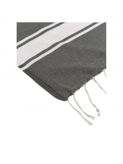 Fouta rayé à franges St Tropez, larg. 100 x long. 200 cmDisponibilité limitée -Jardin Soldes Boutique Fouta raye a franges St Tropez 12