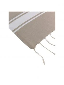 Fouta rayé à franges St Tropez, larg. 100 x long. 200 cm -Jardin Soldes Boutique Fouta raye a franges St Tropez 2