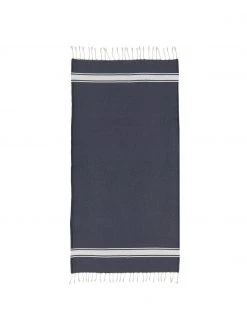 Fouta rayé à franges St Tropez, larg. 100 x long. 200 cm