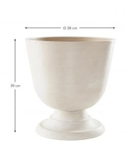 Grand cache-pot blanc Prentice, Ø 38 x haut. 39 cm -Jardin Soldes Boutique Grand cache pot blanc Prentice 2