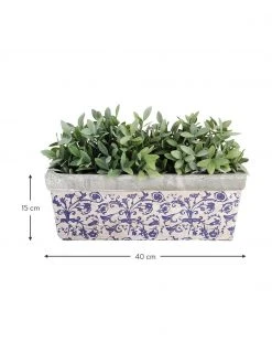 Grand cache-pot en céramique Adela, larg. 40 x haut. 15 cm -Jardin Soldes Boutique Grand cache pot en ceramique Adela 2