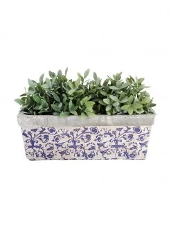 Grand cache-pot en céramique Adela, larg. 40 x haut. 15 cm