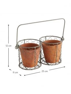 Grand cache-pot suspendu Turino, 3 élém., larg. 25 x haut. 12 cm -Jardin Soldes Boutique Grand cache pot suspendu Turino 3 elem 2
