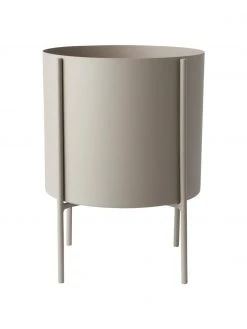 Grand cche-pot m&eacute;tal beige Milton, Ø 25 x haut. 45 cm -Jardin Soldes Boutique Grand cche pot metal beige Milton 3