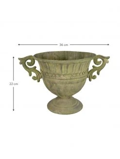 Grand pot de fleurs vintage Valina, larg. 36 x haut. 22 cm -Jardin Soldes Boutique Grand pot de fleurs vintage Valina 7
