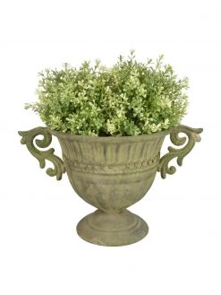 Grand pot de fleurs vintage Valina, larg. 36 x haut. 22 cm -Jardin Soldes Boutique Grand pot de fleurs vintage Valina 8