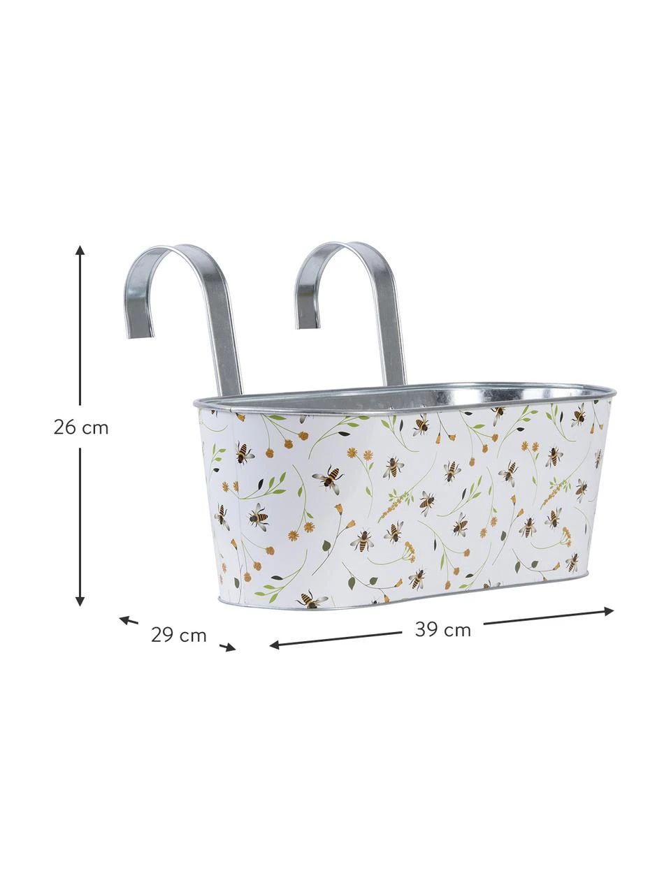Grande jardinière de balcon Bee, larg. 39 x haut. 26 cmSeulement 1 produit disponible 4 Grande jardinière de balcon Bee, larg. 39 x haut. 26 cmSeulement 1 produit disponible – Image 2