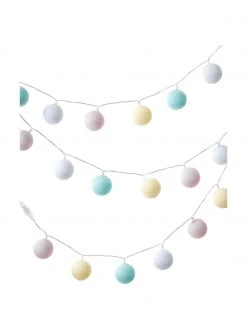 Cotton Ball Lights Guirlande lumineuse LED d'extérieur Colorain, 740 cm, 20 lanternes, long. 740 cm