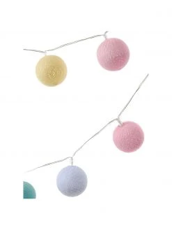 Cotton Ball Lights Guirlande lumineuse LED d'extérieur Colorain, 740 cm, 20 lanternes, long. 740 cm -Jardin Soldes Boutique Guirlande lumineuse LED dexterieur Colorain 740 cm 20 lanternes 4