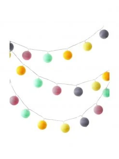 Cotton Ball Lights Guirlande lumineuse LED d'extérieur Colorain, 740 cm, 20 lanternes, long. 740 cm