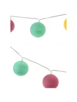 Cotton Ball Lights Guirlande lumineuse LED d'extérieur Colorain, 740 cm, 20 lanternes, long. 740 cm -Jardin Soldes Boutique Guirlande lumineuse LED dexterieur Colorain 740 cm 20 lanternes 9