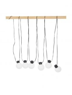 Guirlande lumineuse solaire à planter au sol Globus, 700 cm, 6 lampions, long. 700 cm