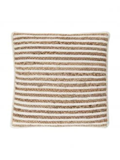 Westwing Collection Housse de coussin 40x40 en jute Faeka, larg. 40 x long. 40 cm