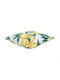 Kalaidu Housse de coussin 40x40 pur coton à imprimé Citrus, larg. 40 x long. 40 cm -Jardin Soldes Boutique Housse de coussin 40x40 pur coton a imprime Citrus 4