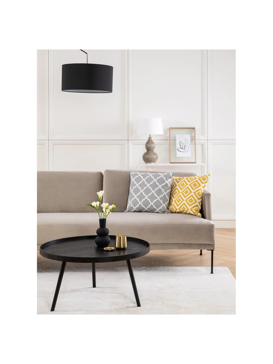 Westwing Collection Housse de coussin 45x45 jaune imprimé graphique Miami, larg. 45 x long. 45 cm 4 Westwing Collection Housse de coussin 45x45 jaune imprimé graphique Miami, larg. 45 x long. 45 cm – Image 2